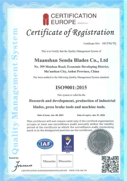 CHINA Senda Group Co.，Ltd certificaciones
